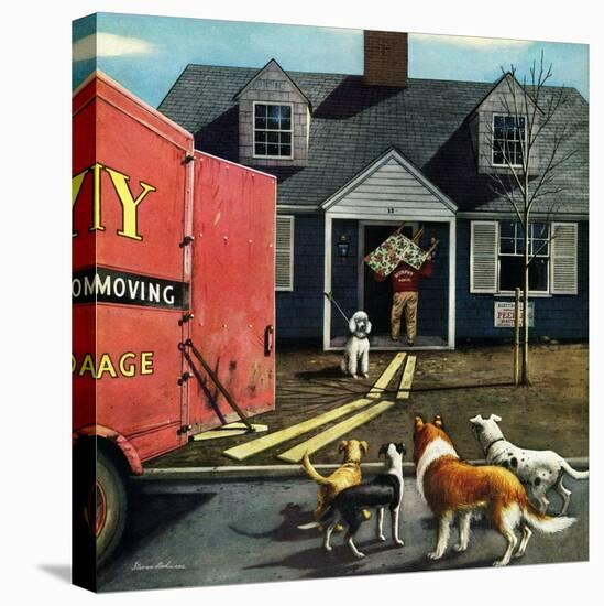 "New Dog in Town", March 21, 1953-Stevan Dohanos-Stretched Canvas