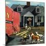 "New Dog in Town", March 21, 1953-Stevan Dohanos-Mounted Giclee Print