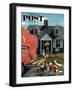 "New Dog in Town" Saturday Evening Post Cover, March 21, 1953-Stevan Dohanos-Framed Giclee Print