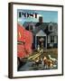 "New Dog in Town" Saturday Evening Post Cover, March 21, 1953-Stevan Dohanos-Framed Giclee Print