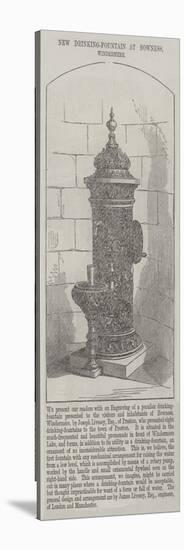 New Drinking-Fountain at Bowness, Windermere-null-Stretched Canvas