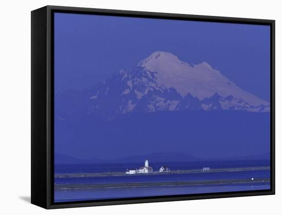 New Dungeness Lighthouse on Dungeness Bay, Washington, USA-Jamie & Judy Wild-Framed Stretched Canvas