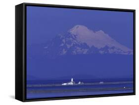 New Dungeness Lighthouse on Dungeness Bay, Washington, USA-Jamie & Judy Wild-Framed Stretched Canvas