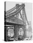 New East River Bridge (Williamsburg Bridge) from Brooklyn, New York, N.Y.-null-Stretched Canvas