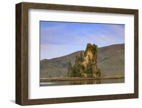 New Eddystone Rock, late afternoon summer sun, Behm Canal, Misty Fjords National Monument, Ketchika-Eleanor Scriven-Framed Photographic Print