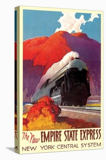 New Empire State Express - New York Central System - Vintage Railroad Travel Poster, 1941-Leslie Darrell Ragan-Stretched Canvas