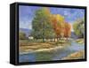 New England Autumn-John Zaccheo-Framed Stretched Canvas