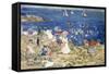 New England Beach Scene, C.1896-97-Maurice Brazil Prendergast-Framed Stretched Canvas