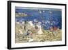 New England Beach Scene, C.1896-97-Maurice Brazil Prendergast-Framed Giclee Print