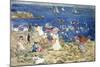 New England Beach Scene, C.1896-97-Maurice Brazil Prendergast-Mounted Giclee Print