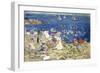 New England Beach Scene, C.1896-97-Maurice Brazil Prendergast-Framed Giclee Print