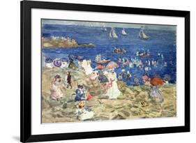 New England Beach Scene, C.1896-97-Maurice Brazil Prendergast-Framed Giclee Print