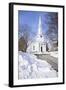 New England Church with Snow-Joseph Sohm-Framed Photographic Print