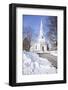 New England Church with Snow-Joseph Sohm-Framed Photographic Print