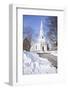 New England Church with Snow-Joseph Sohm-Framed Photographic Print