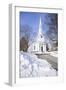 New England Church with Snow-Joseph Sohm-Framed Photographic Print