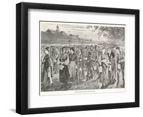 New England Factory Workers Leaving Their Workplace at Bell-Time-Winslow Homer-Framed Art Print