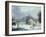 New England Farm by a Winter Road, 1854-George Henry Durrie-Framed Giclee Print