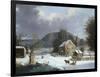 New England Farm by a Winter Road-Mary Cassatt-Framed Giclee Print