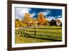 New England farm with Autumn Sugar Maples-null-Framed Photographic Print