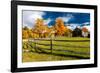 New England farm with Autumn Sugar Maples-null-Framed Photographic Print