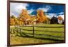 New England farm with Autumn Sugar Maples-null-Framed Photographic Print