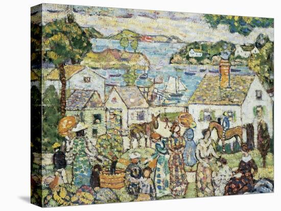 New England Harbour, c.1919-23-Maurice Brazil Prendergast-Stretched Canvas