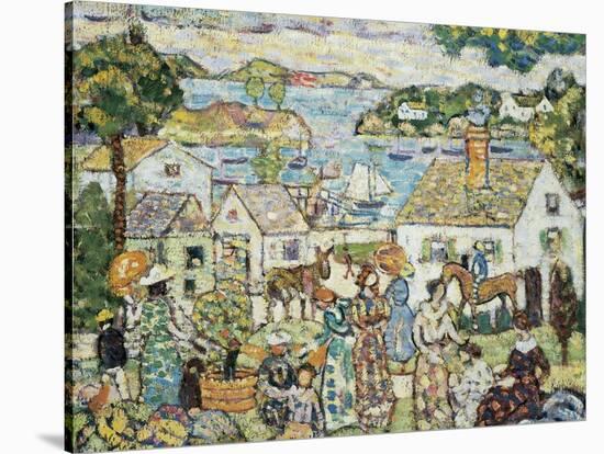 New England Harbour, c.1919-23-Maurice Brazil Prendergast-Stretched Canvas