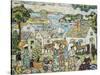 New England Harbour, c.1919-23-Maurice Brazil Prendergast-Stretched Canvas