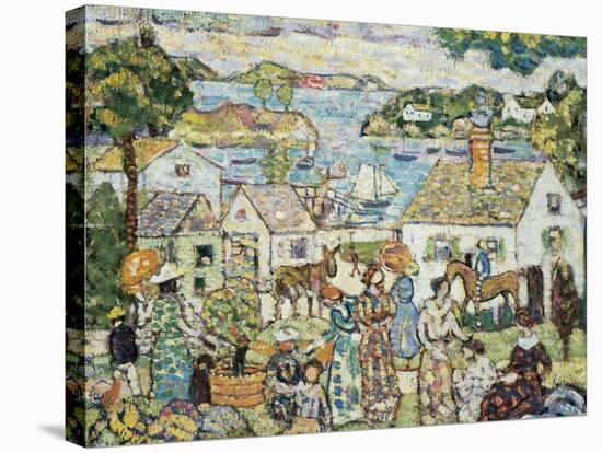 New England Harbour, c.1919-23-Maurice Brazil Prendergast-Stretched Canvas