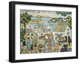 New England Harbour, c.1919-23-Maurice Brazil Prendergast-Framed Giclee Print