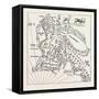 New England in 1660, United States of America. from Blaeu Theatre Du Monde, USA, 1870S-null-Framed Stretched Canvas