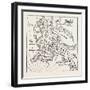 New England in 1660, United States of America. from Blaeu Theatre Du Monde, USA, 1870S-null-Framed Giclee Print