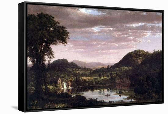 New England Landscape-Frederic Edwin Church-Framed Stretched Canvas