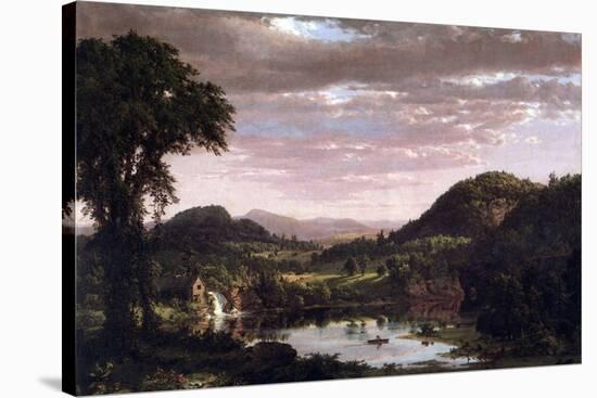 New England Landscape-Frederic Edwin Church-Stretched Canvas