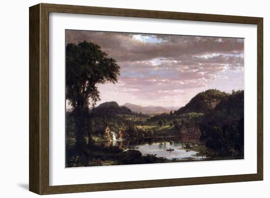 New England Landscape-Frederic Edwin Church-Framed Art Print