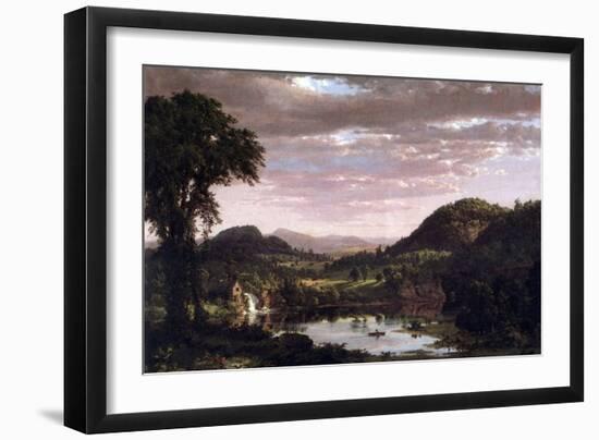 New England Landscape-Frederic Edwin Church-Framed Art Print