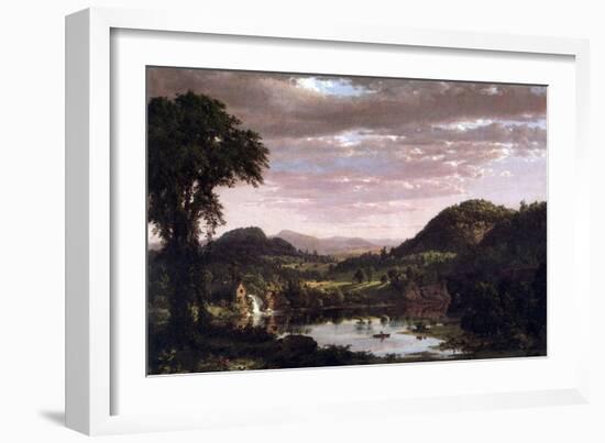 New England Landscape-Frederic Edwin Church-Framed Art Print