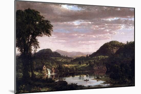 New England Landscape-Frederic Edwin Church-Mounted Art Print