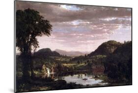 New England Landscape-Frederic Edwin Church-Mounted Art Print