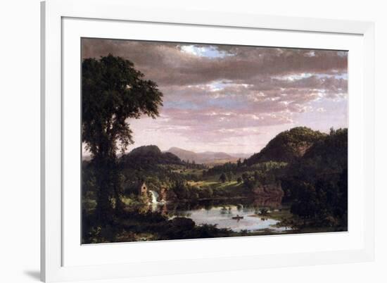 New England Landscape-Frederic Edwin Church-Framed Art Print