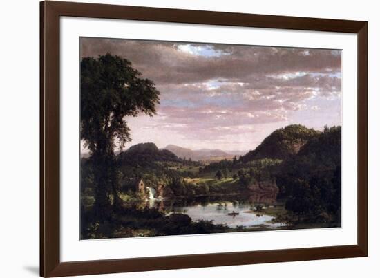 New England Landscape-Frederic Edwin Church-Framed Art Print