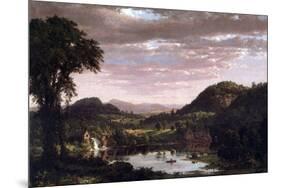 New England Landscape-Frederic Edwin Church-Mounted Art Print