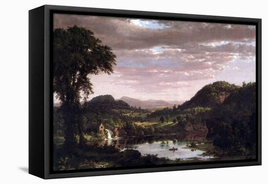 New England Landscape-Frederic Edwin Church-Framed Stretched Canvas