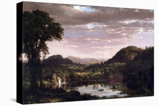 New England Landscape-Frederic Edwin Church-Stretched Canvas