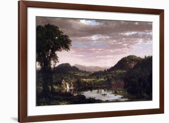New England Landscape-Frederic Edwin Church-Framed Premium Giclee Print