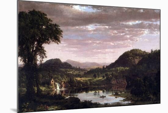 New England Landscape-Frederic Edwin Church-Mounted Premium Giclee Print