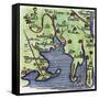 New England Map 1677-William Hubbard-Framed Stretched Canvas