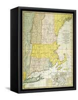 New England Map, C1775-null-Framed Stretched Canvas