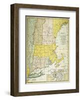 New England Map, C1775-null-Framed Giclee Print